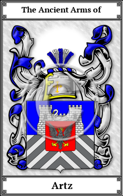 Artz Family Crest Download (JPG)  Book Plated - 150 DPI