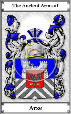 Arze Family Crest Download (JPG)  Book Plated - 150 DPI