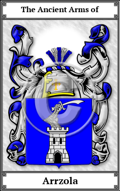 Arrzola Family Crest Download (JPG) Book Plated - 600 DPI