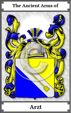 Arzt Family Crest Download (JPG)  Book Plated - 150 DPI