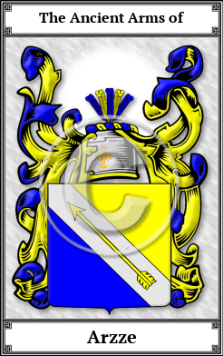 Arzze Family Crest Download (JPG) Book Plated - 600 DPI