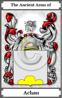 Achau Family Crest Download (JPG) Book Plated - 600 DPI
