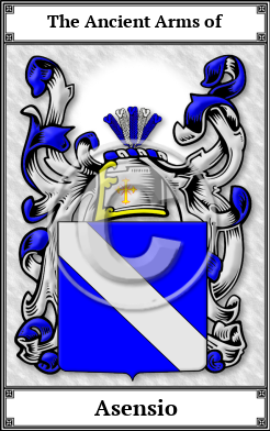 Asensio Family Crest Download (JPG) Book Plated - 600 DPI