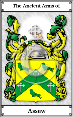 Assaw Family Crest Download (JPG)  Book Plated - 150 DPI
