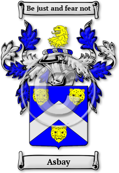 Asbay Family Crest Download (jpg) Legacy Series - 150 DPI
