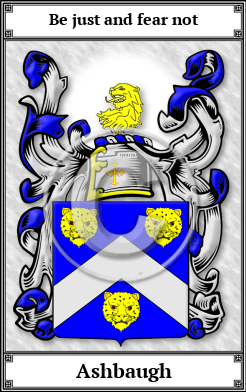 Ashbaugh Family Crest Download (JPG) Book Plated - 600 DPI