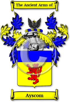 Ayscom Family Crest Download (jpg) Legacy Series - 150 DPI