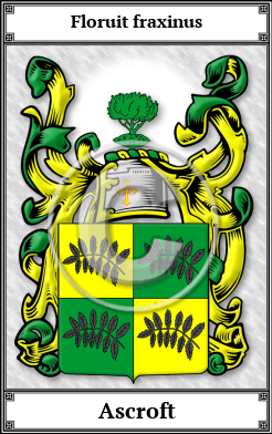 Ascroft Family Crest Download (JPG)  Book Plated - 150 DPI