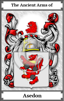 Asedon Family Crest Download (JPG) Book Plated - 600 DPI