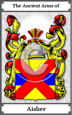 Aisher Family Crest Download (JPG)  Book Plated - 150 DPI