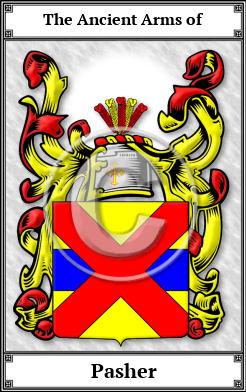 Pasher Family Crest Download (JPG)  Book Plated - 150 DPI