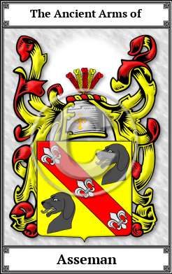 Asseman Family Crest Download (JPG) Book Plated - 600 DPI
