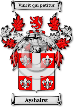 Ayshairst Family Crest Download (jpg) Legacy Series - 150 DPI