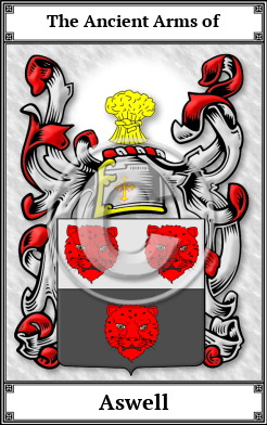 Aswell Family Crest Download (JPG) Book Plated - 600 DPI