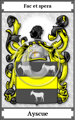 Ayscue Family Crest Download (JPG)  Book Plated - 150 DPI