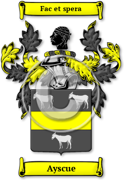 Ayscue Family Crest Download (jpg) Legacy Series - 150 DPI