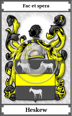 Heskew Family Crest Download (JPG)  Book Plated - 150 DPI