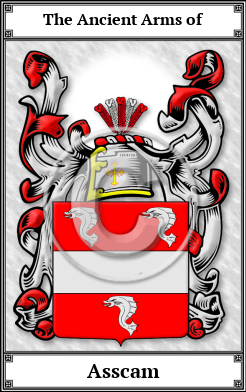 Asscam Family Crest Download (JPG)  Book Plated - 150 DPI