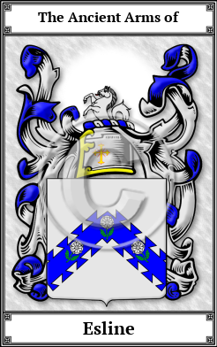 Esline Family Crest Download (JPG)  Book Plated - 150 DPI