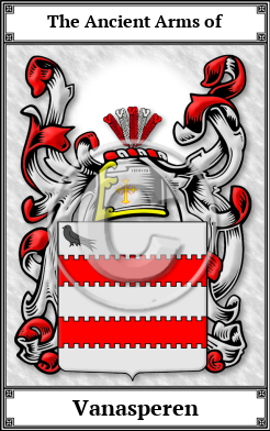 Vanasperen Family Crest Download (JPG) Book Plated - 600 DPI