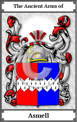 Asmell Family Crest Download (JPG) Book Plated - 600 DPI