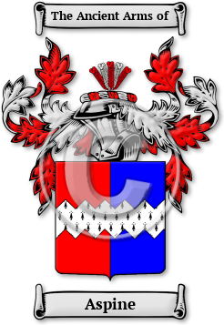 Aspine Family Crest Download (jpg) Legacy Series - 150 DPI