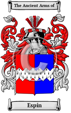 Espín Family Crest/Coat of Arms
