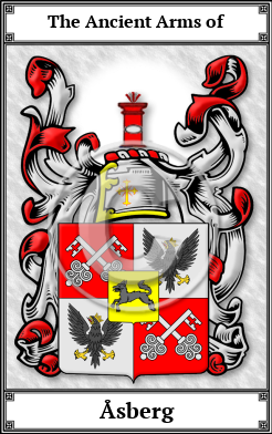 Åsberg Family Crest Download (JPG)  Book Plated - 150 DPI