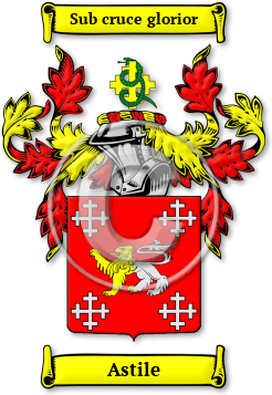 Astile Family Crest Download (jpg) Legacy Series - 150 DPI