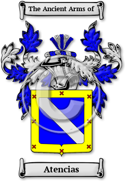 Atencias Family Crest Download (jpg) Legacy Series - 150 DPI