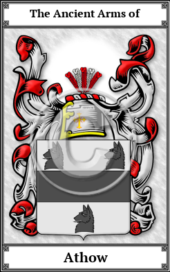 Athow Family Crest Download (JPG) Book Plated - 600 DPI