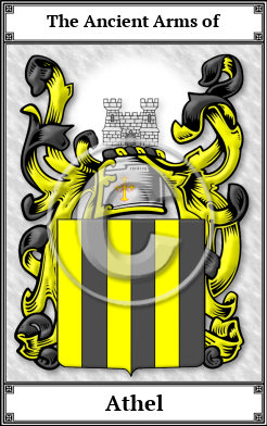 Athel Family Crest Download (JPG)  Book Plated - 150 DPI