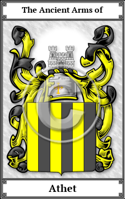 Athet Family Crest Download (JPG)  Book Plated - 150 DPI