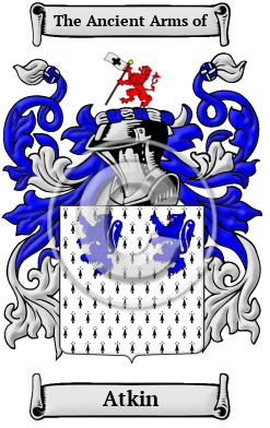 Atkin Family Crest Download (JPG) Heritage Series - 600 DPI