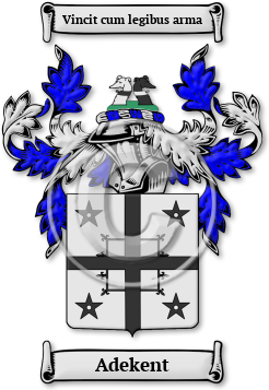 Adekent Family Crest Download (jpg) Legacy Series - 150 DPI