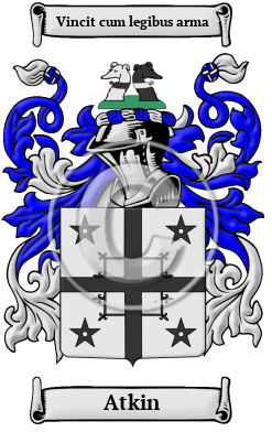 Atkin Family Crest Download (JPG) Heritage Series - 600 DPI