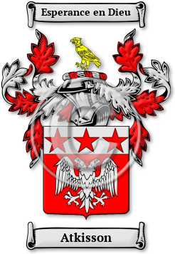 Atkisson Family Crest Download (jpg) Legacy Series - 150 DPI