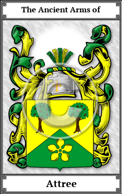 Attree Family Crest Download (JPG)  Book Plated - 150 DPI
