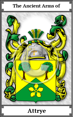 Attrye Family Crest Download (JPG)  Book Plated - 150 DPI