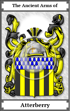 Atterberry Family Crest Download (JPG) Book Plated - 600 DPI