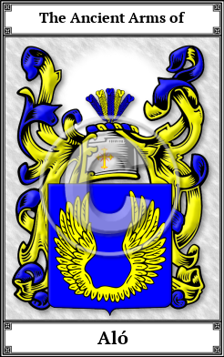 Aló Family Crest Download (JPG) Book Plated - 600 DPI