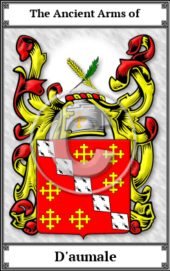 D'aumale Family Crest Download (JPG)  Book Plated - 150 DPI