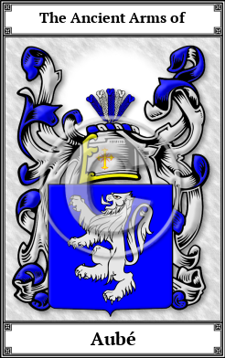 Aubé Family Crest Download (JPG)  Book Plated - 150 DPI