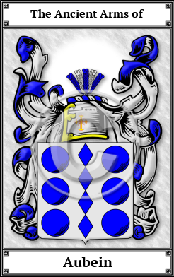 Aubein Family Crest Download (JPG)  Book Plated - 150 DPI