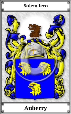 Auberry Family Crest Download (JPG)  Book Plated - 150 DPI
