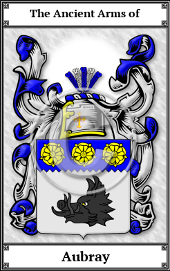 Aubray Family Crest Download (JPG)  Book Plated - 150 DPI