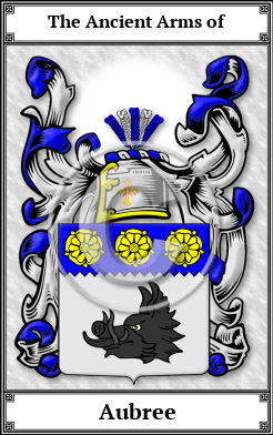 Aubree Family Crest Download (JPG)  Book Plated - 150 DPI