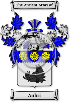 Aubri Family Crest Download (jpg) Legacy Series - 150 DPI