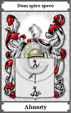 Ahmuty Family Crest Download (JPG)  Book Plated - 150 DPI