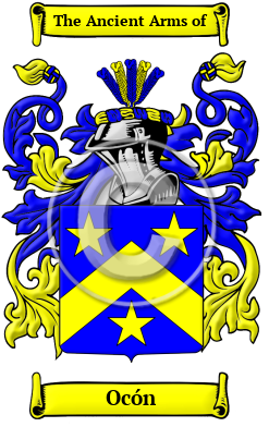 Ocón Family Crest/Coat of Arms